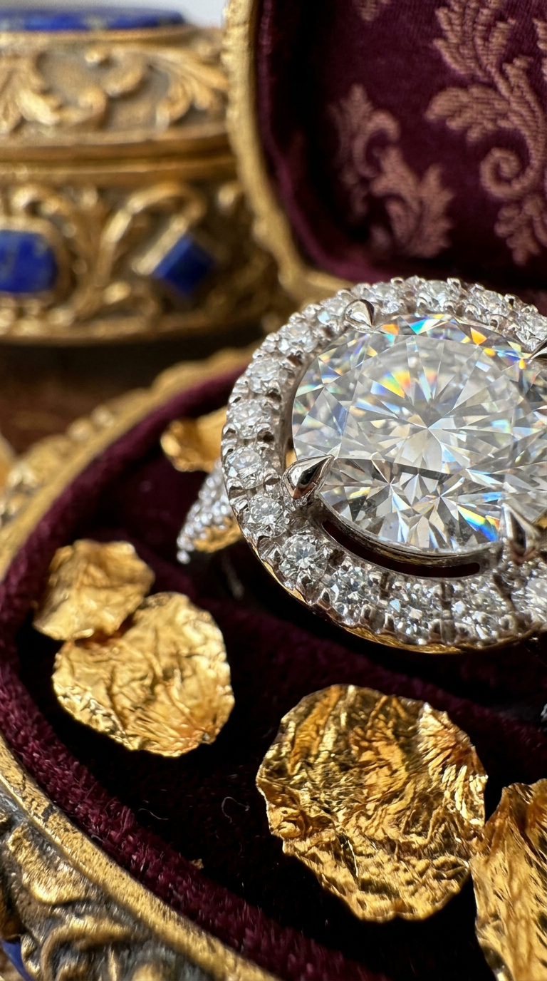 Bague « Lumière Éternelle » — Détail macro