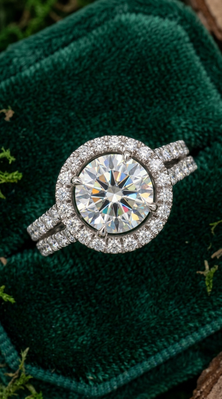 Bague « Lumière Éternelle » — Vue zénithale